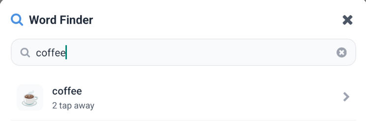 Word Finder with Locked Results — Locked words shown with 'Available at Level X' label